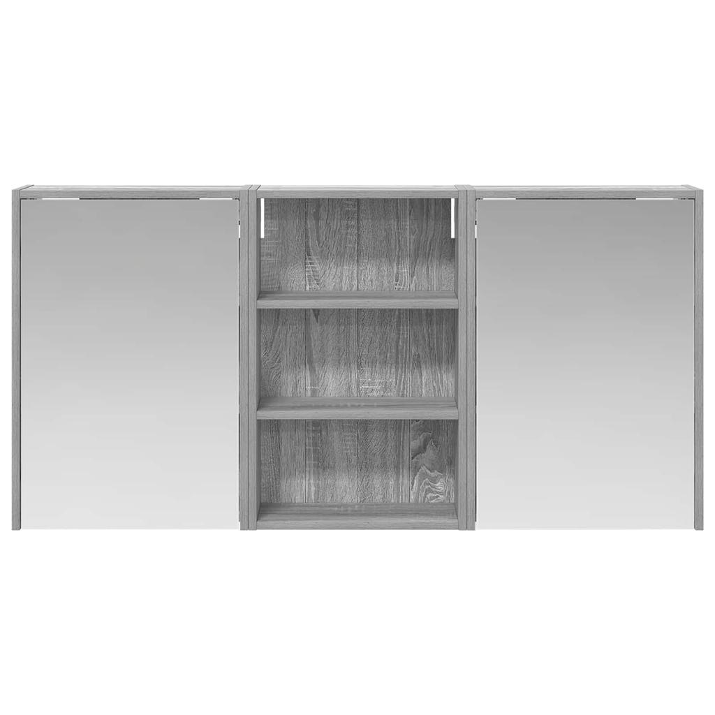 Bathroom Cabinet Set 3 Pcs 126 X 16 X 62.5 Cm Particleboard