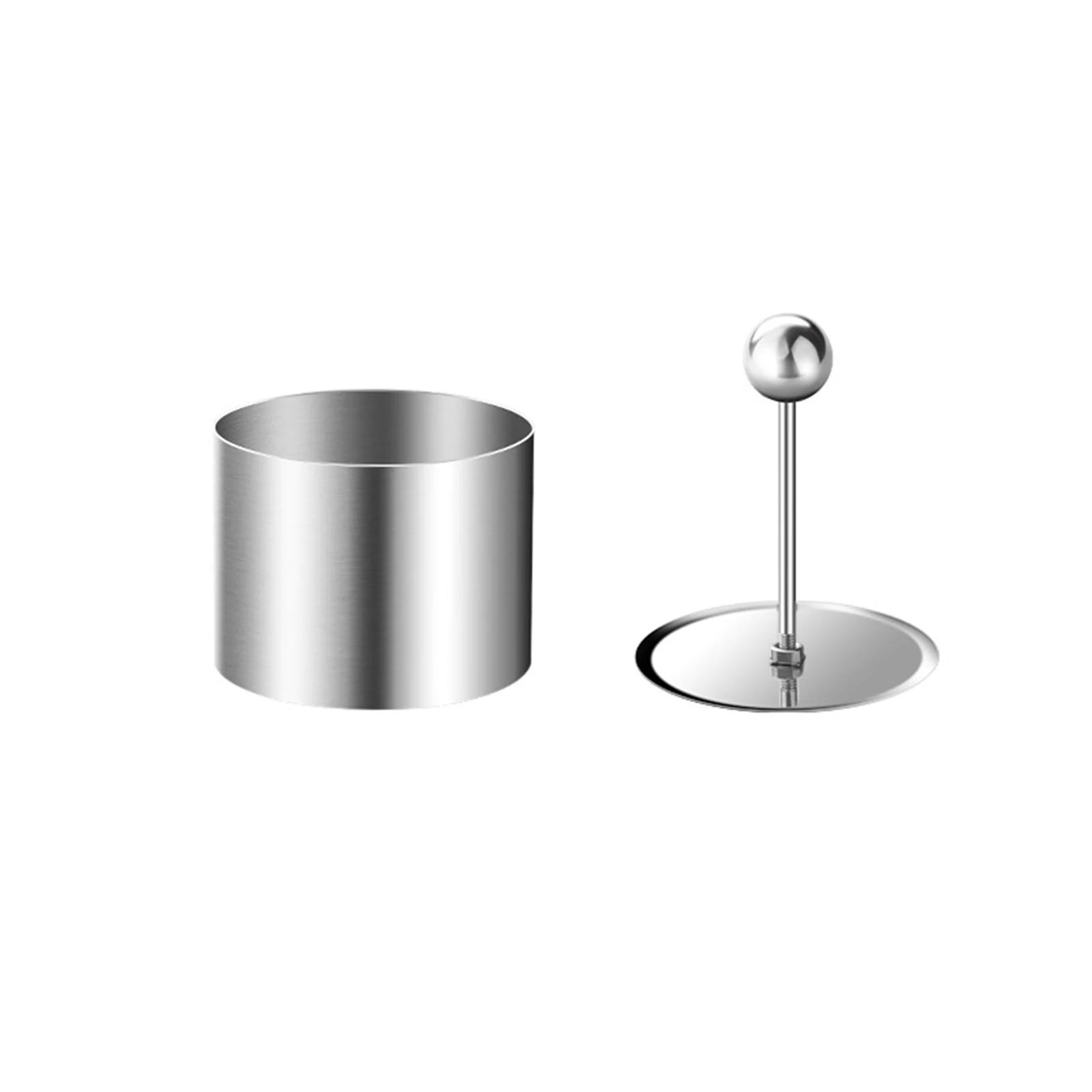 

Round Stainless Steel Rices Ball Mould with Handle Easy Demoulding Cleaning Reusable Mousse Cake Making Mold Kitchen Tool