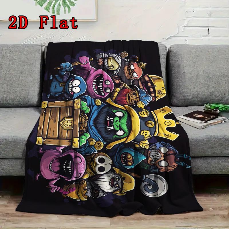 Treasure Monster 2D Flat Pattern Flannel Blanket High quality All Seasons Warmth and Comfort Perfect for Christmas Gifts.MMT0918333