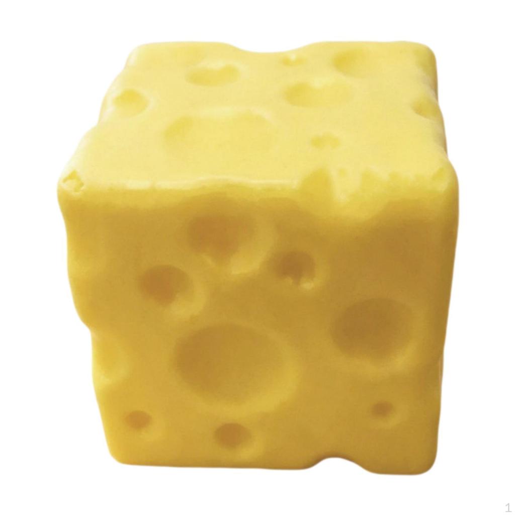 Block Cute Sensory Toy Gift Novelty Slow Rising Yellow Cheese for Adults Holiday Gifts