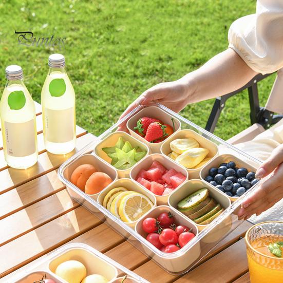 Snack Box with 8 Compartments Space-Saving Snack Plate for Sweets Nuts Fruit Storage Snack Tray Versatile Snack Organizer