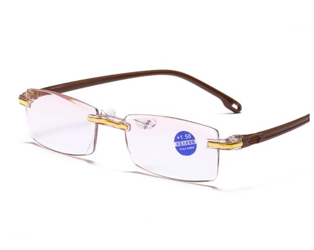 New Arrival Reading Glasses Anti-Blue Light Blue Film Men Fashion Business Eyeglasses +1.0 +1.5 +2.0 Eyewear Frames For Old Men