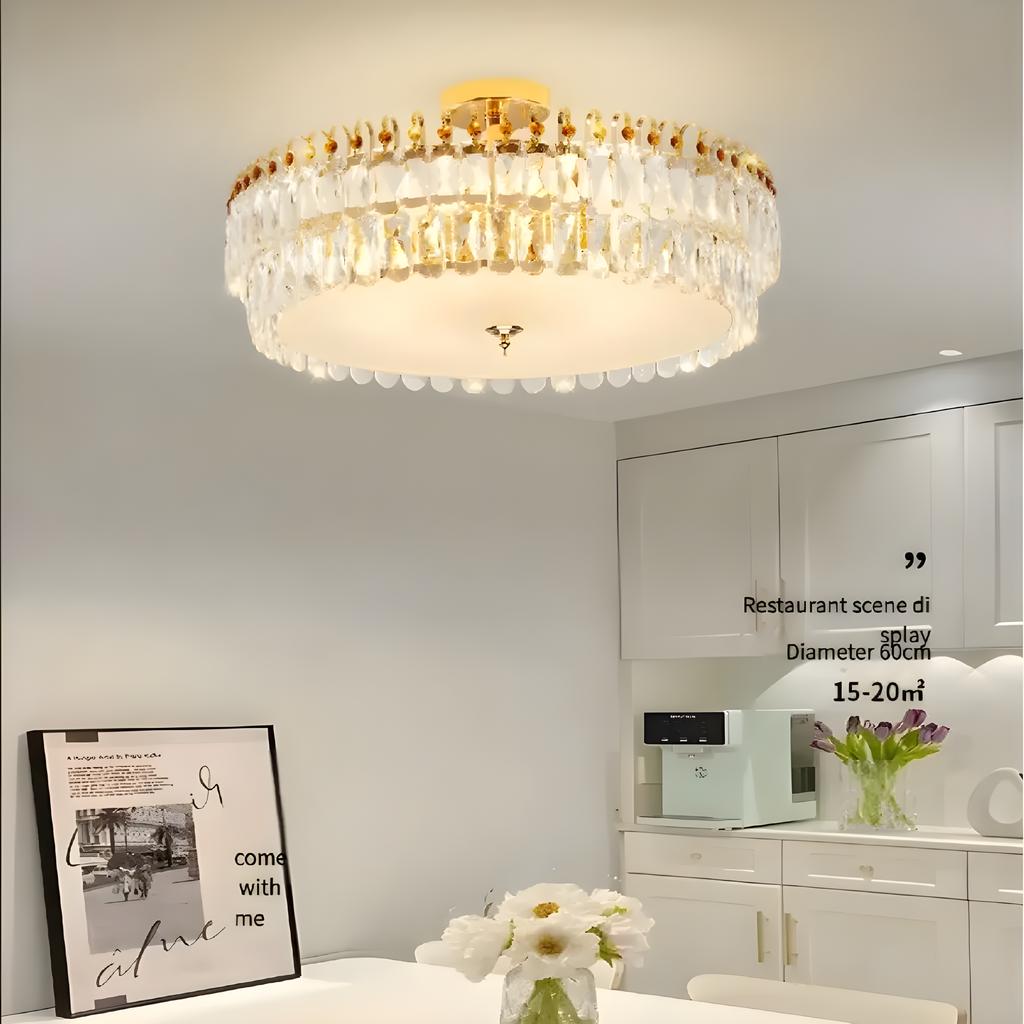 Luxury French Ceiling Lamps Living Room Chandelier Romantic Bedroom Ceiling Lamp Dining Table Decor Hanging Light Lustre Fixture