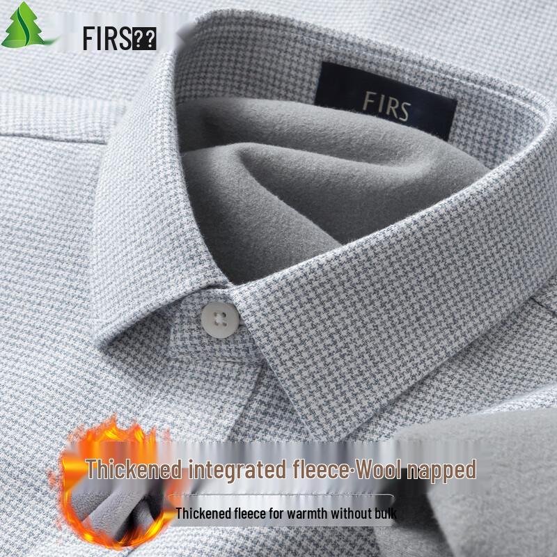 Shanshan Men s Wool Blend Fleece-Lined Non-Iron Winter Shirt 41