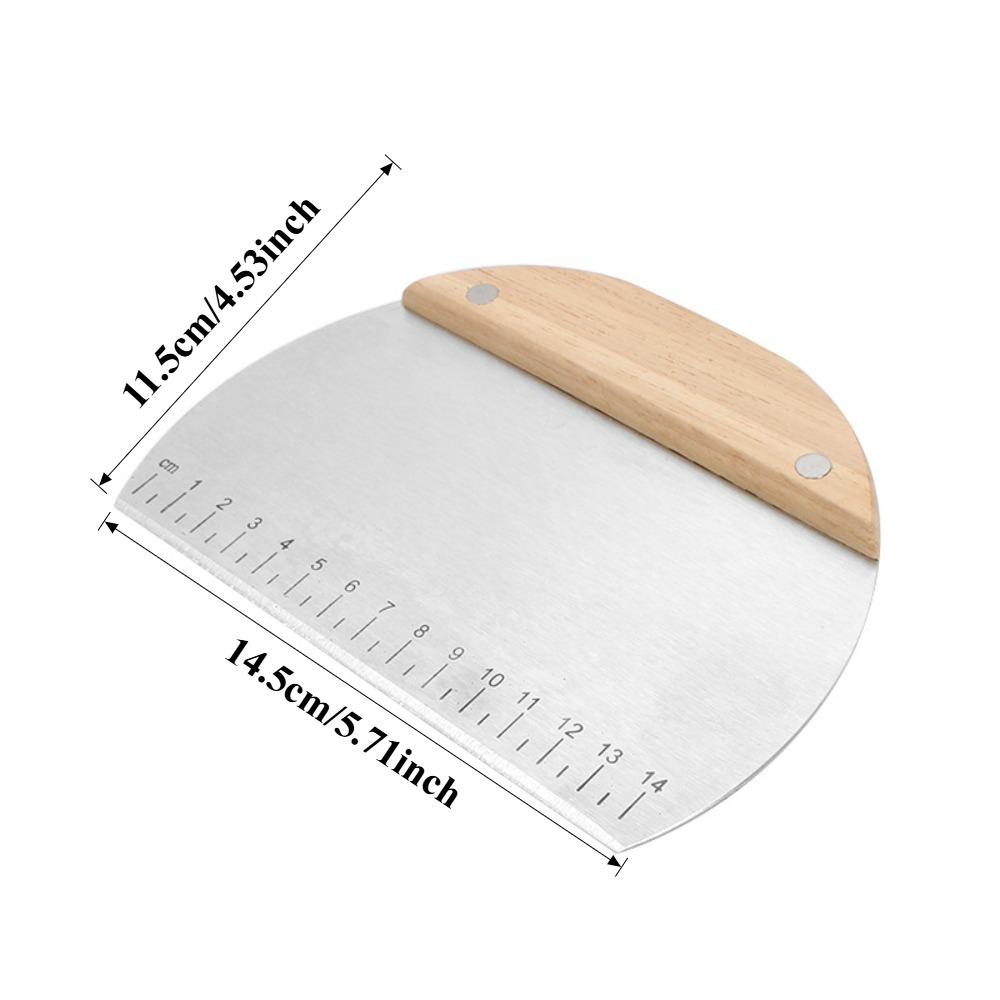 

Stainless Steel Square Head Steak Cooking Spatula Wood Handle Pizza Shovel Pancake Beef Turner Scraper BBQ Utensils for Kitchen
