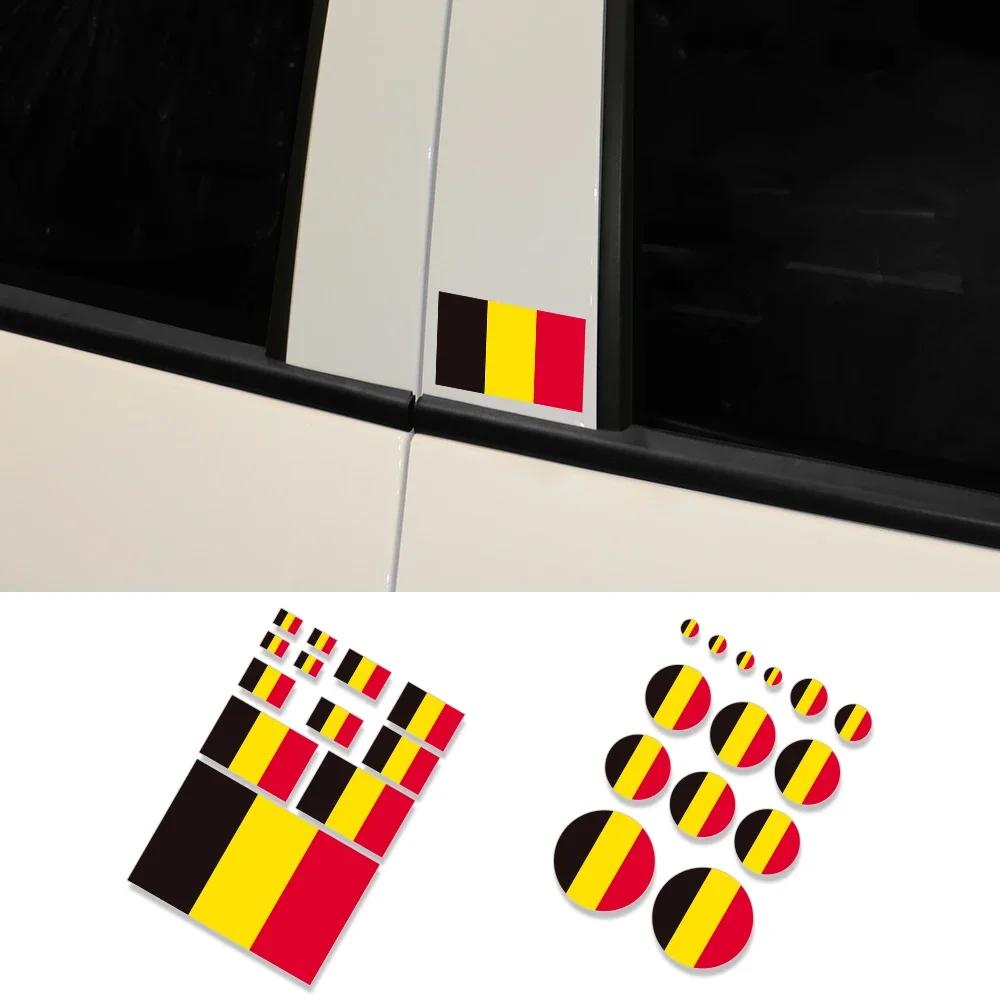 Adesivi Personalità per Auto Bandiera Belga Auto Moto Decorazioni Fai da Te Adesivo in Vinile Impermeabile Decalcomanie Stilistiche Accessori per Styling Auto