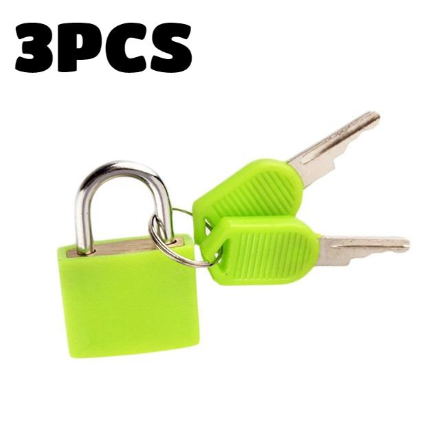 6Pcs Suitcase Lock Small Strong Padlock With 2 Key Travel Tiny Suitcase Anti-Theft Lock Drawer Diary Colored Plastic Case Lock