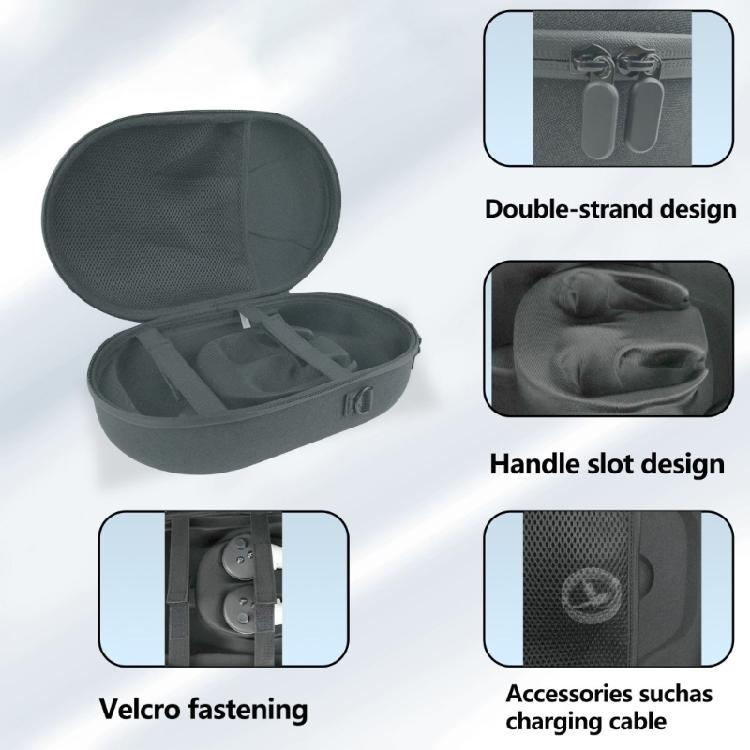 EVA Tvrdé pouzdro s ramenními popruhy pro 4 VR brýle Ultra Ochranný box Cestovní úložná taška