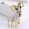 Cute Pearl Goat Animal Brooch 1Pcs Retro Style Lapel Pin for Women Sweater Accessory Perfect Party Gift for Friends