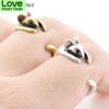 Fei Ye Paws Ethnic Mouse Rice Metalized Finger Ring Boho Brass For Women Knuckle Girl 'S Burnished Rat Animal Wrap Rings Men Couple FingerTrendy Rings