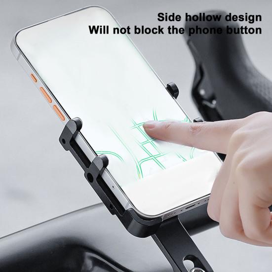 Aluminum Alloy Phone Holder Anti-Shake High Stability Simple Installation Universal Motorcycle Bike Handlebar Phone Mount Bracket