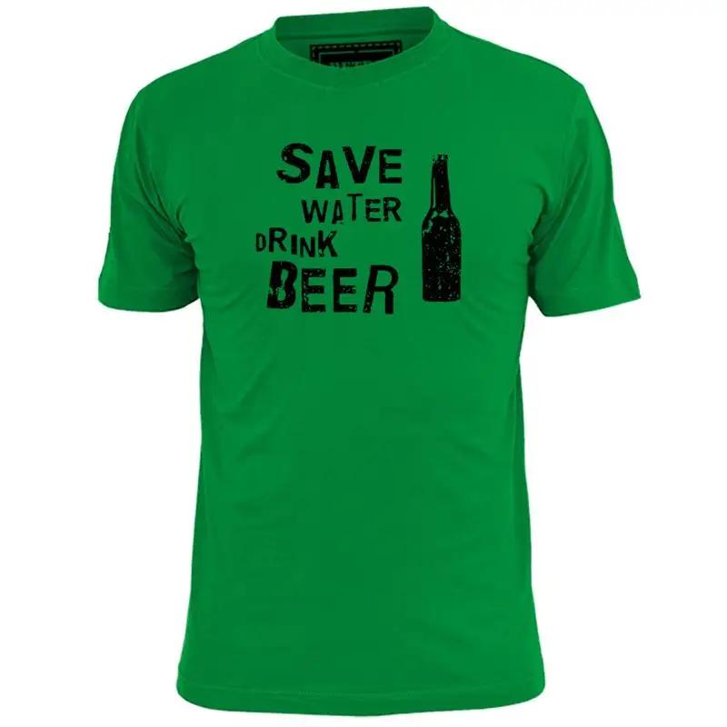 Unisexs Save Water Drink Beer (V2) Funny Alcohol T Shirt