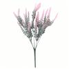 5-Head Flocked Lavender Artificial Flower for Home and Outdoor Decor