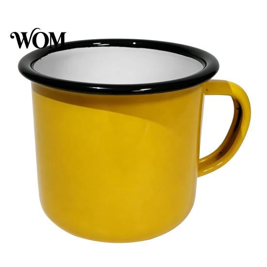 Camping Emailleware Retro Emaille Kaffeetasse, 360ml Vintage Bunte Teetasse, Langlebige Eisen Tasse Nostalgischer Stil Trinkgeschirr für Büro und Zuhause