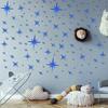 82 Pcs Acrylic Removable Mirror Wall Stickers With 3D Stars Suitable For Home Bedroom Living Room Children's Room Decoration