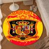 Spain Football Crest Round Rug for Livingroom,Bedroom, Palyroom, Chair Rug, Area rug, Circle Carpet, Large Size Fan Christmas gift