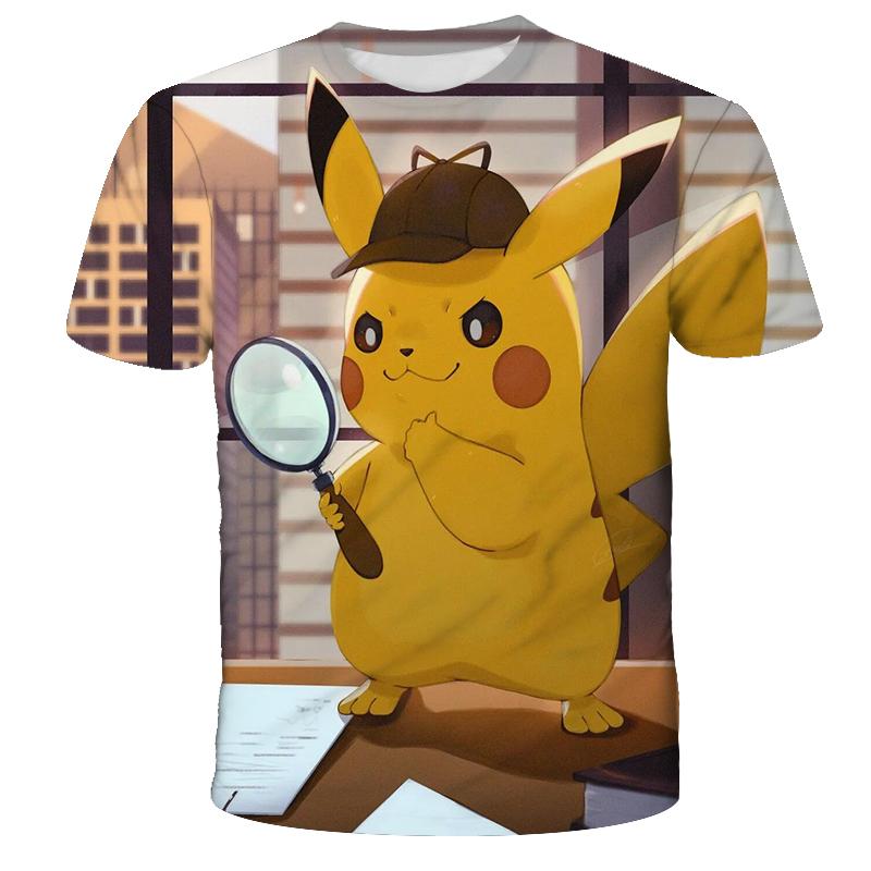 2026 Summer New Pikachu Animation T-shirt 3D Printing Unisex Children's Casual Fashion Cute Daily Street T-shirt Top