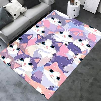 Chair Mat: Cute Cat Pattern Office Carpet Oversized Rug for Home Decor, Sofa Cover, Gift Idea for Any Room