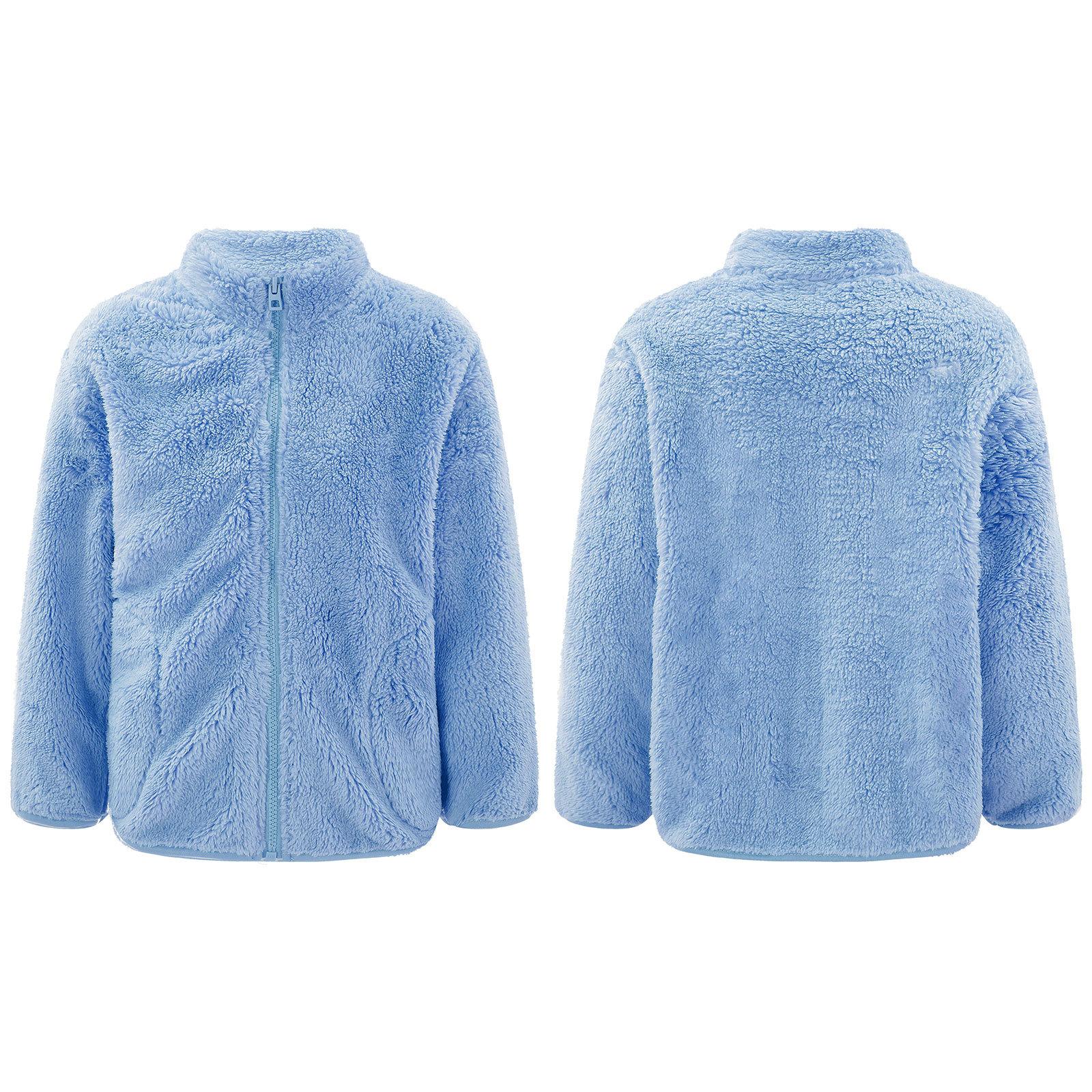 

Стильний одяг для дітей, хлопчиків, дівчаток, верхній одяг, довгі рукави, комір-стійка, застібка-блискавка 2-3 Years синій