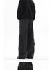 Unisex Vintage Black Distressed Wide-Leg Workwear Jeans with Multi-Pockets - High Street Punk Style