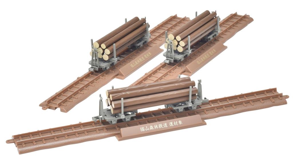 Colecția de căi ferate Colecția de fier Ecartament îngust 80 Set de camioane de cherestea Nekoyama Forest E Diorama Supplies 3 vagoane