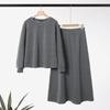 ZANZEA Damen Langarm Sweatshirts und Lange Röcke Herbst Zweiteilige Anzugsets