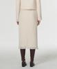 Aussel Fringed Wool Tweed Skirt Cream