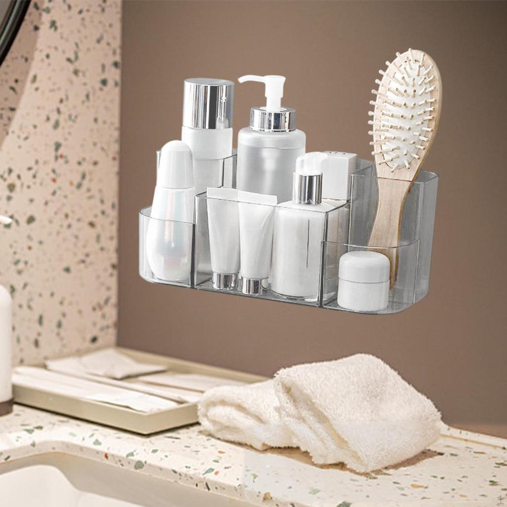 Wall Bathroom Shelf Cosmetic Display Case Lightweight No Makeup Tray Holder Organizer Storage Box