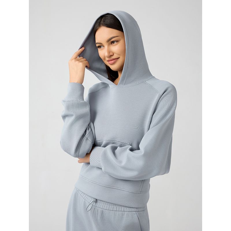Spring and Autumn Yoga Clothes Cover Up Women Loose Short Pullover Casual Hood Air Layer Hoodie Outerwear Running Top