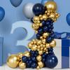 101pcs Chic Navy Gold Balloon Kit Easy Setup For Weddings Baby Showers Parties No Electricity Perfect Decor Photo Backdrop