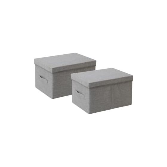 TIANZONG Storage Box with Lid, Storage Case, Large Capacity, Clothes Case, Clothes Storage, Foldable, Stackable, with Handle, Stylish, Fabric (Width