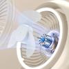 LED Light Personal Air Circulator Crescent Shape Table Cooling Fan Mini Desk Fan  Bedroom Use