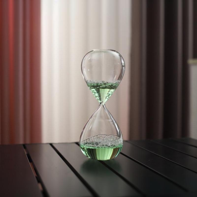 Bubble Singing Crystal Timer Handmade Craft Vintage Desktop Ornament for Living Room Office Desk Decor Unique Gift