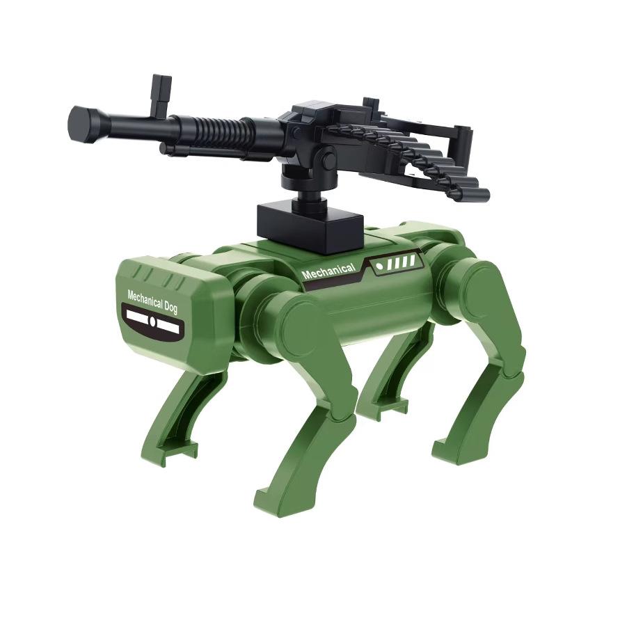 Wojskowy Dron Stealth Bioniczny Pies Robot Broń Klocki Model Lalka Zabawka