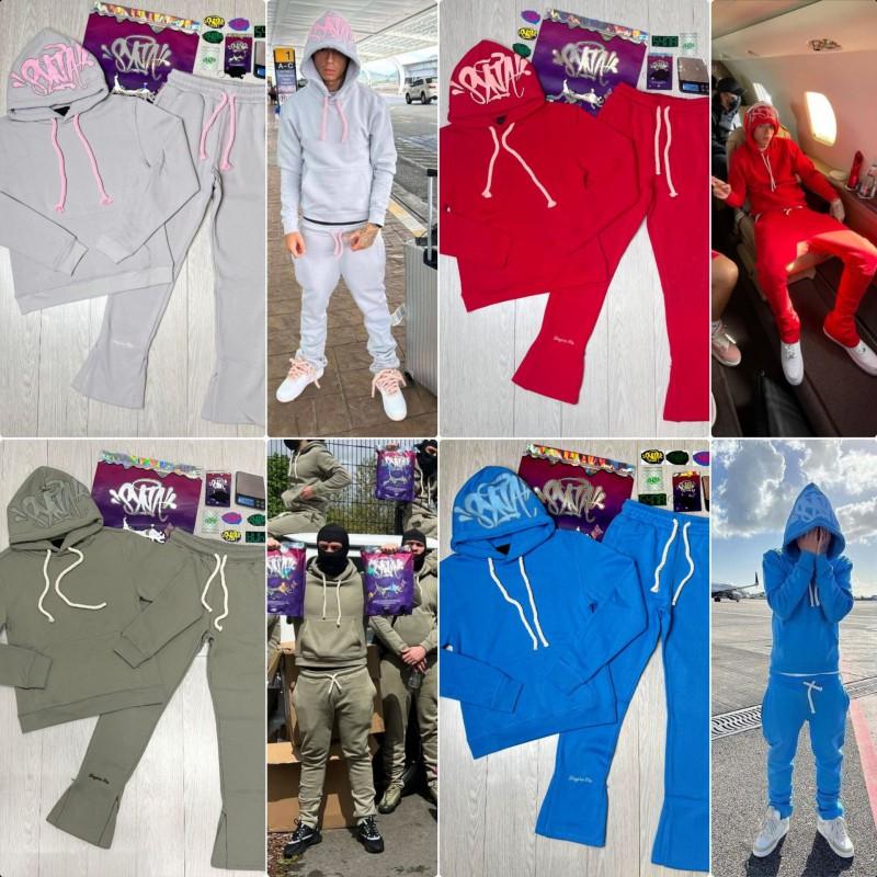Set Felpa con Cappuccio e Pantaloni Syna World Streetwear di Alta Qualità Vestibilità Larga Foderato in Pile Outfit Invernale per Adolescenti e Giovani Adulti