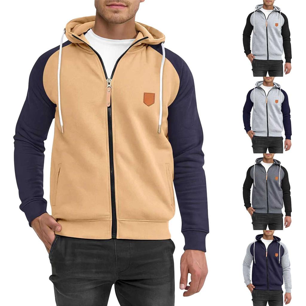 Men'S Zipper Jacket, Casual Retro Long Sleeved Cardigan Jacket