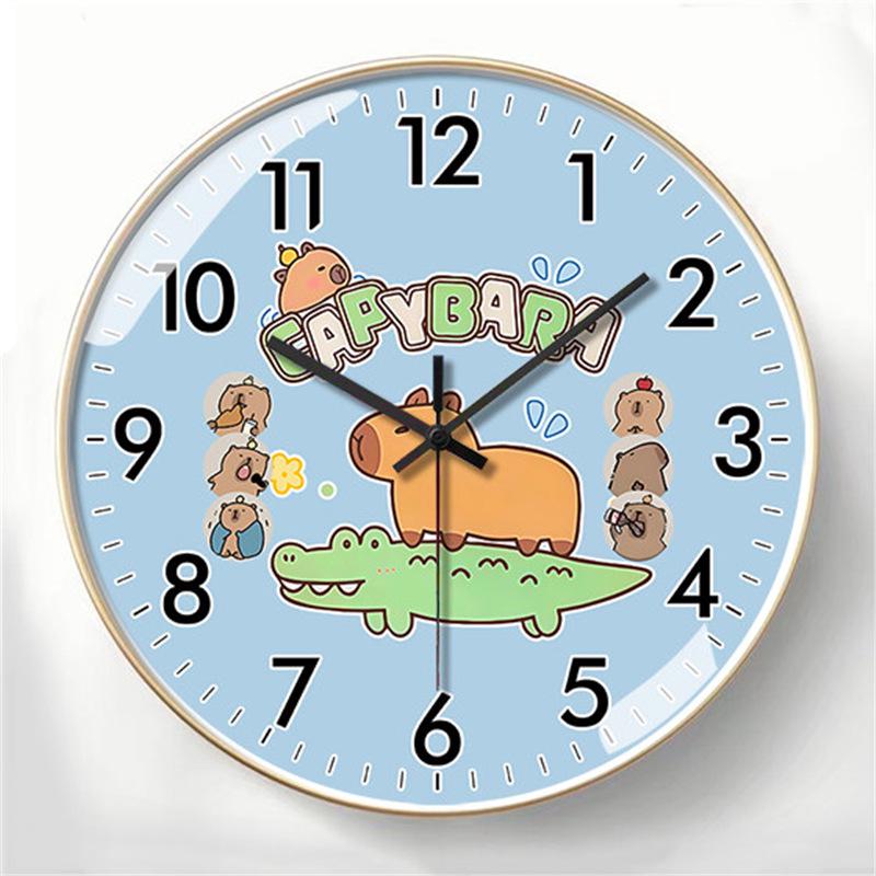 Capybara-Themed Silent Wall Clock for Home and Children's Study