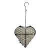 Handmade Heart Shape Bird Cage Hanging Ornament Cotton Wool Birds Nests Holder Hanging Weather-Resistant