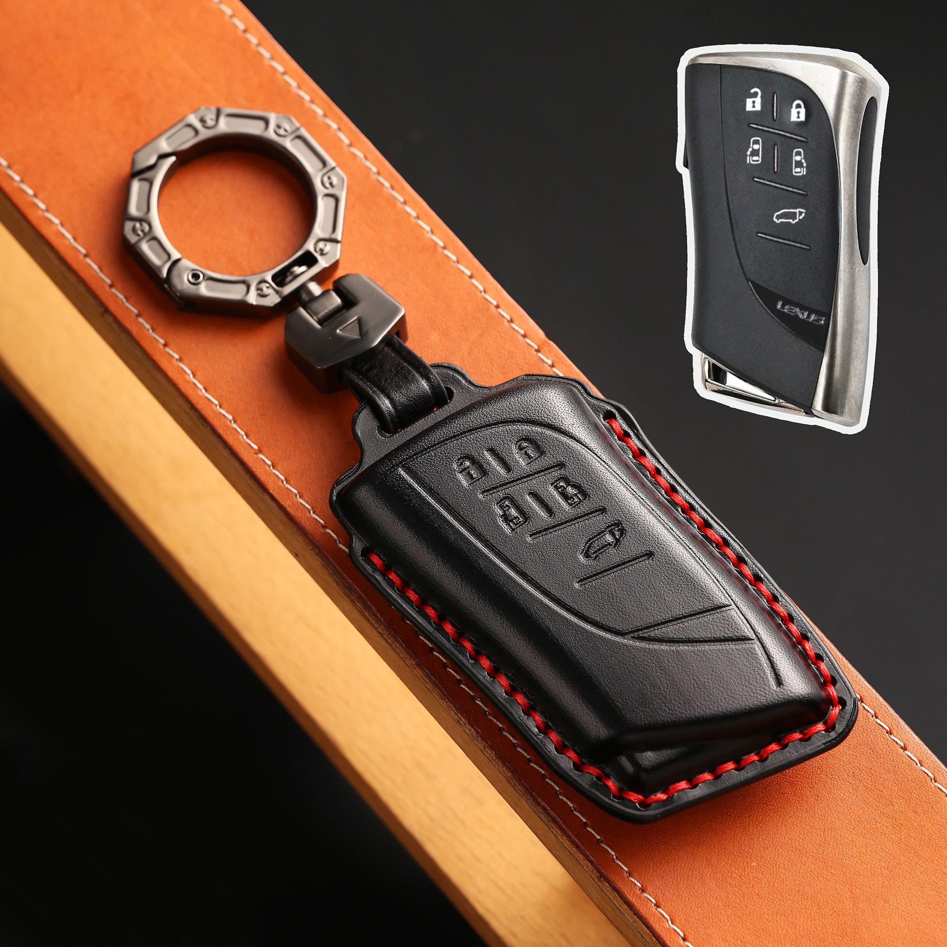 

New Lexus LM350h key set for 2023 Lexus LM500 high-end car case buckle leather чёрный