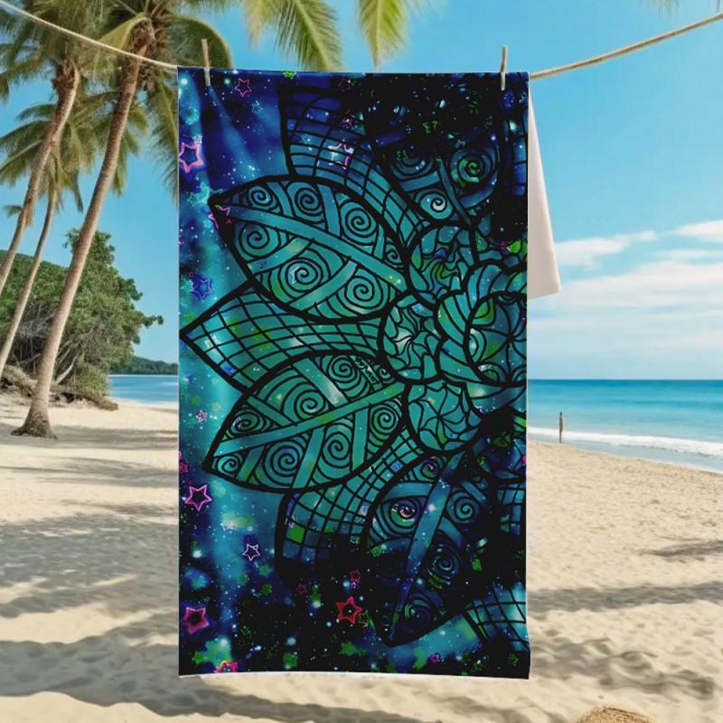 Ultra Absorbent Microfiber Beach Towel With Sea Turtle Print Quick Dry Large Size 70x140cm Pool Vacation Travel