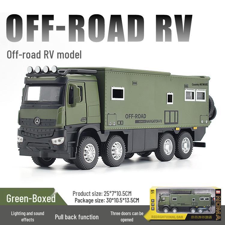 Newao 1:32 Off-Road RV & Motorcycle Alloy Model with Lights & Sound