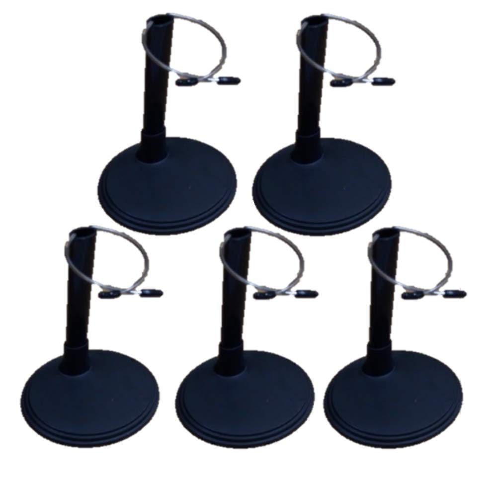 Scale Action Figure Doll Stand Display Stand Fixed Figure Hot Toys Set of 5 (lunar.maria) 6/1 C-Type (Black, 25)