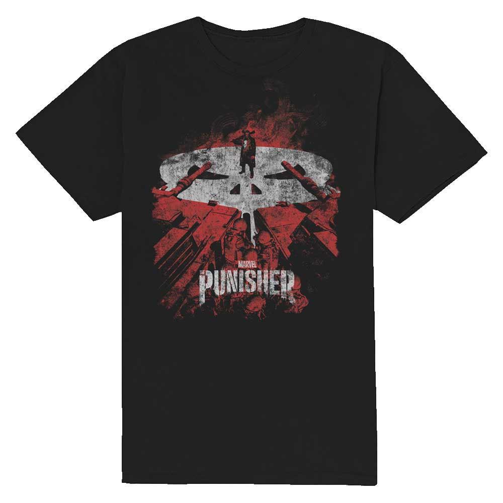 Men s Punisher Red Tanks Slim Fit T-shirt Small Black S