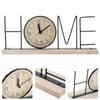 Battery Powered European Desk Clock Creative Wood Retro Clock Iron Craft Clock  Living Room Decor