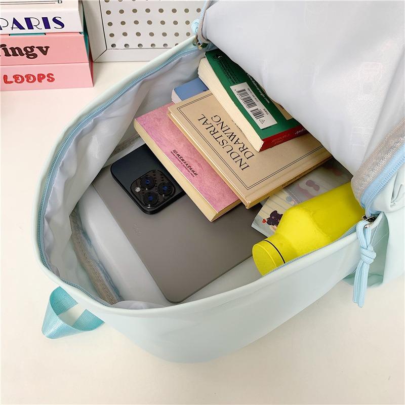 School Bag New Fresh and Sweet Dopamine Candy Color Backpack Junior High School Students Lightweight Large Capacity Backpack