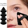 Triangular 3D Flocking Air Cushion Puff - Fan-Shaped, Dual-Sided, Soft & Delicate for Loose Powder Application