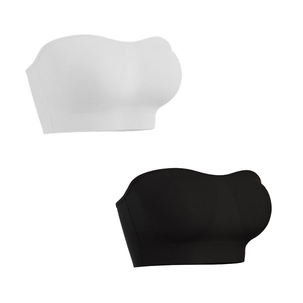 Summer thin women's removable strapless bra padded tube top non-slip silicone seamless rimless tube top bra