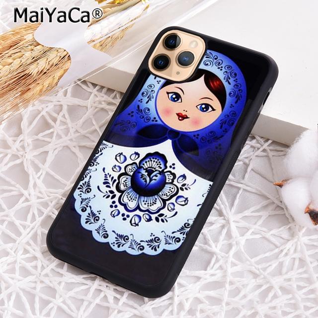 MaiYaCa Babushka Matryoshka Red Russian Doll Phone Case Cover For plus 11 12 13 14 pro max coque