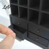 Sand Table Landscaping Props Miniature Dollhouse Bookcase 1:12 Scale Retro Arched Display Cabinet with Drawers Furniture Matte Black Simulation for
