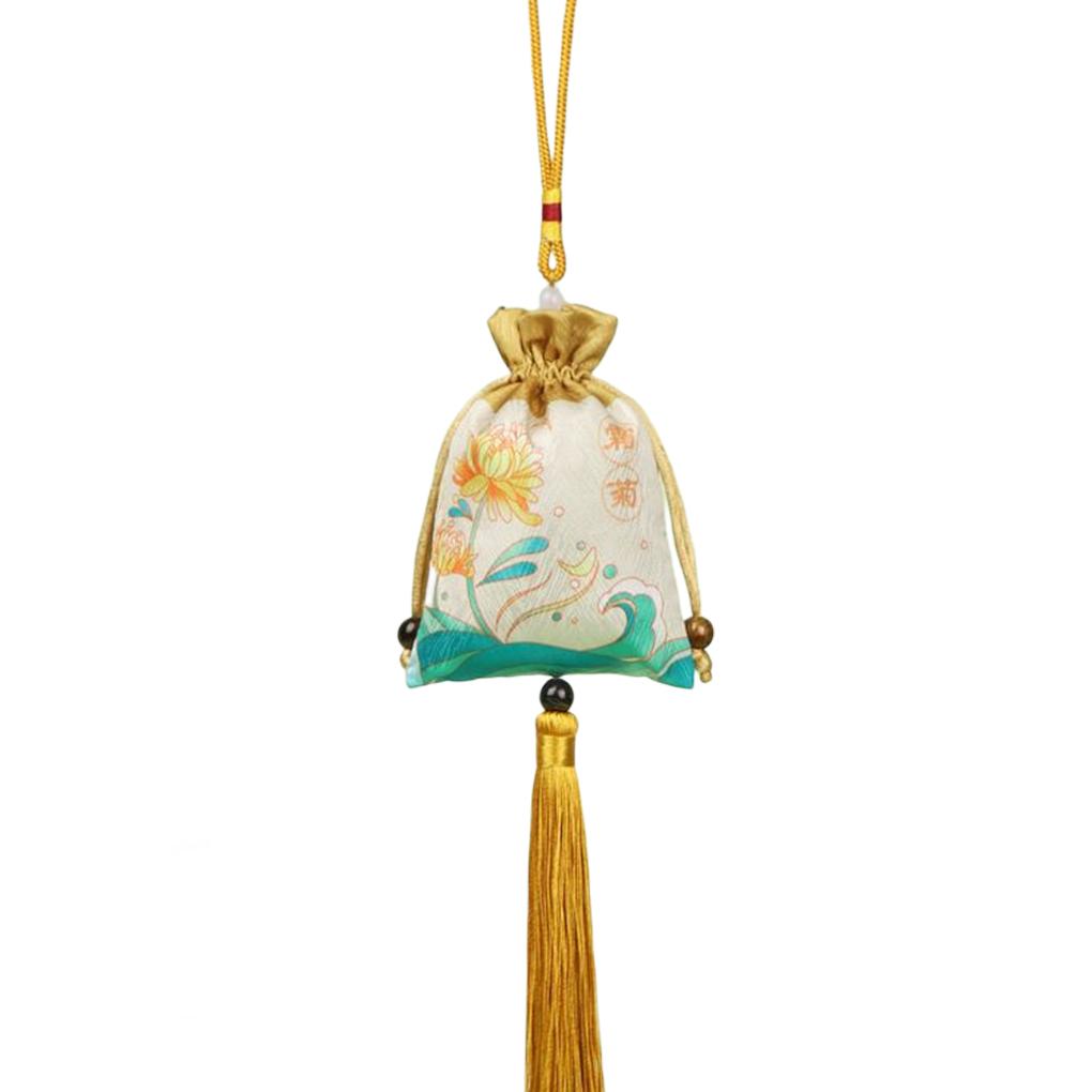 Fragrant Sachet Portable Replacing Vintage Chinese Style Necklace Jewelry Storage Bag Gift Pouch Ornament with Tassel